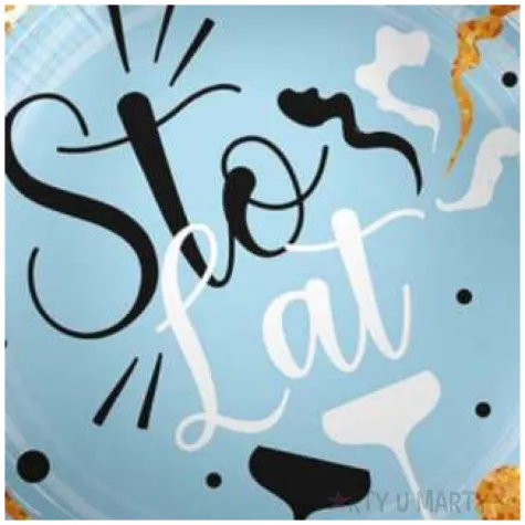 balon foliowy sto lat bialo niebieski premioloon 17 rnd