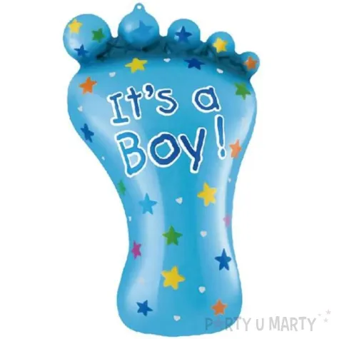 balon foliowy stopka its a boy baby shower niebieski partypal 32 shp