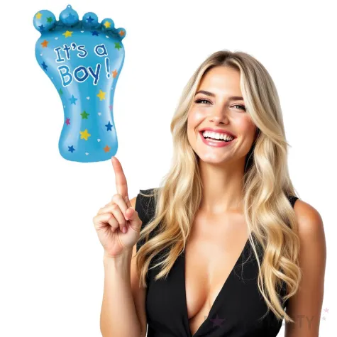 balon foliowy stopka its a boy baby shower niebieski partypal 32 shp