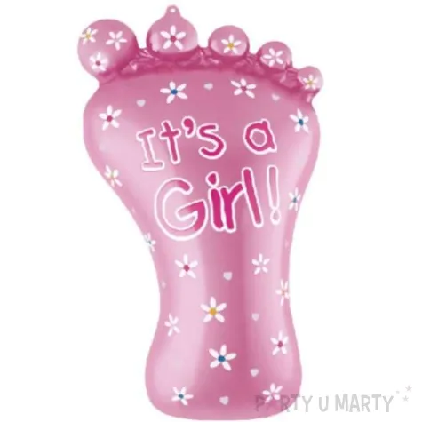 balon foliowy stopka its a girl baby shower rozowy partypal 32 shp