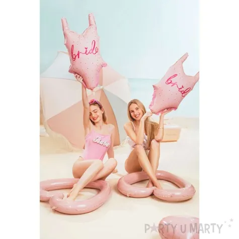 balon foliowy stroj kapielowy rozowy jasny partydeco mix shp