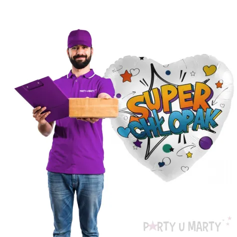 balon foliowy super chlopak serce premioloon 17 hrt