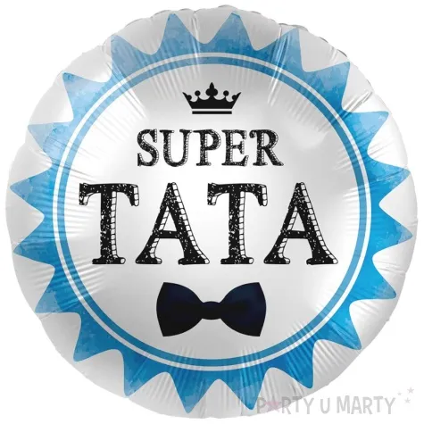 balon foliowy super tata bialy premioloon 17 rnd