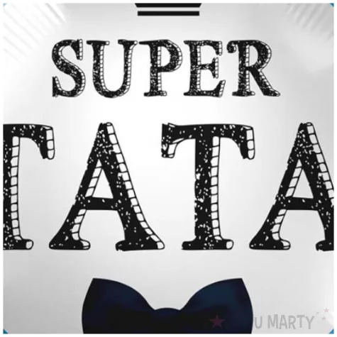 balon foliowy super tata bialy premioloon 17 rnd