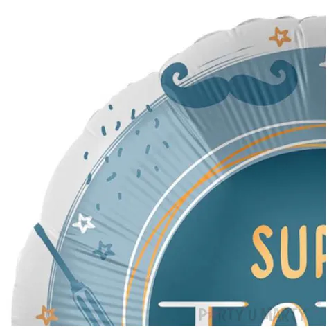 balon foliowy super tata niebieski premioloon 17 rnd