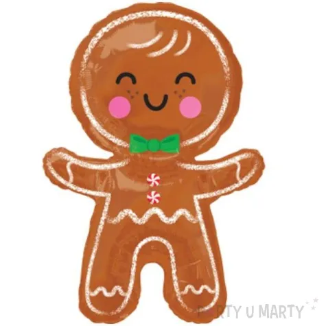 balon foliowy swiateczny ciasteczkowy ludzik amscan 55 x 78 cm