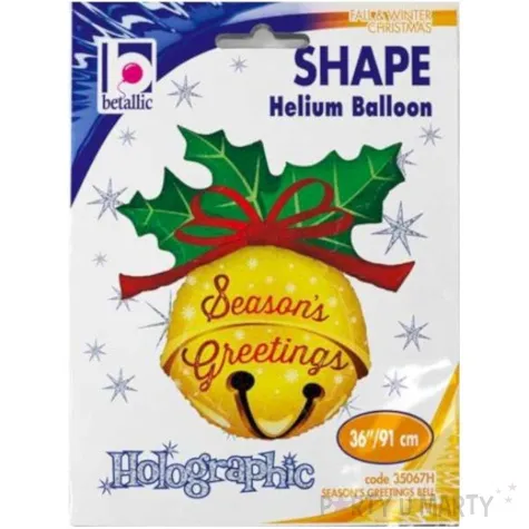 balon foliowy swiateczny dzwoneczek betallic 36 shp