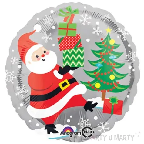 balon foliowy swiety mikolaj pingwiny i balwanki amscan 17 rnd