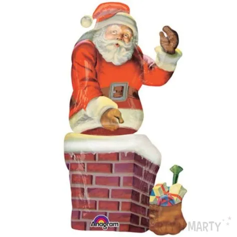 balon foliowy swiety mikolaj w kominie amscan 52 shp