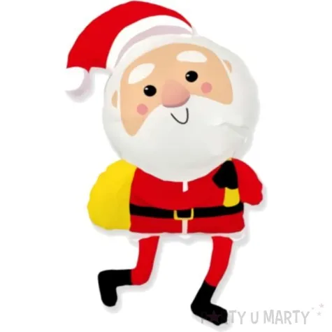 balon foliowy swiety mikolaj z prezentami flexmetal 24 shp