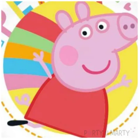 balon foliowy swinka peppa bialy flexmetal 18 rnd