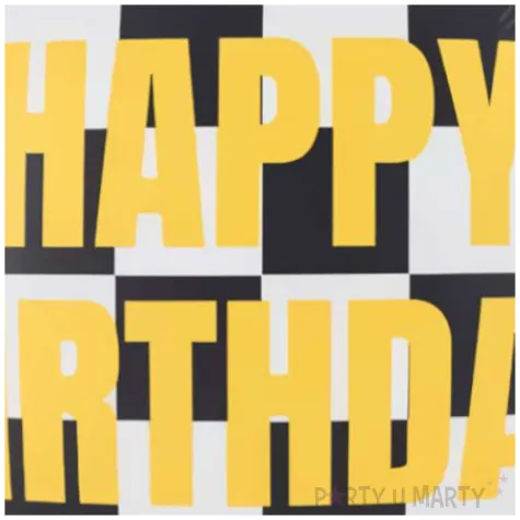 balon foliowy szachownica happy birthday partydeco 18 rnd