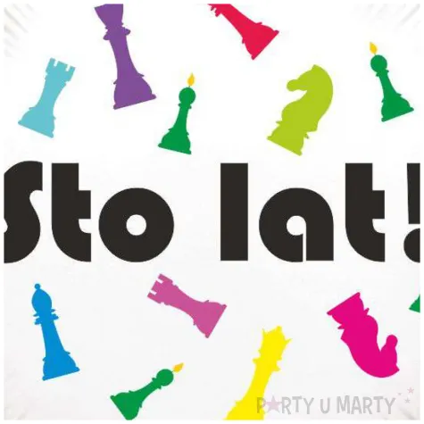 balon foliowy szachy sto lat bialy 18