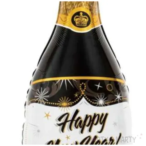 balon foliowy szampan happy new year czarny partypal 39 shp
