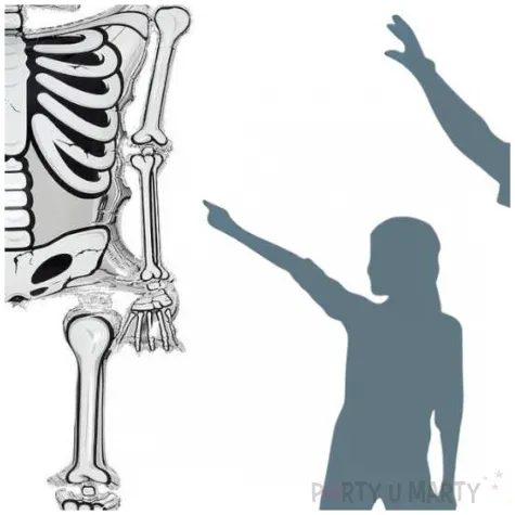 balon foliowy szkielet gigant halloween partypal 126 shp