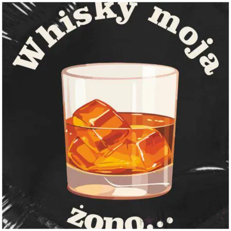 balon foliowy szklanka whisky czarny 18 rnd
