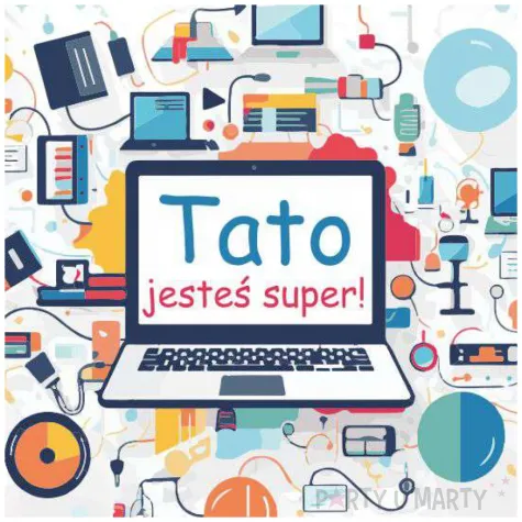 balon foliowy tato jestes super bialy 18 rnd