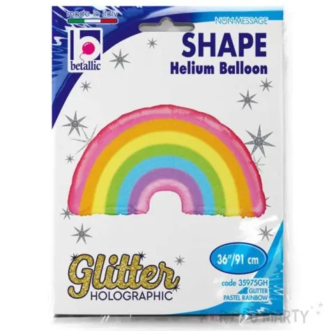 balon foliowy tecza brokat holo grabo 36 shp