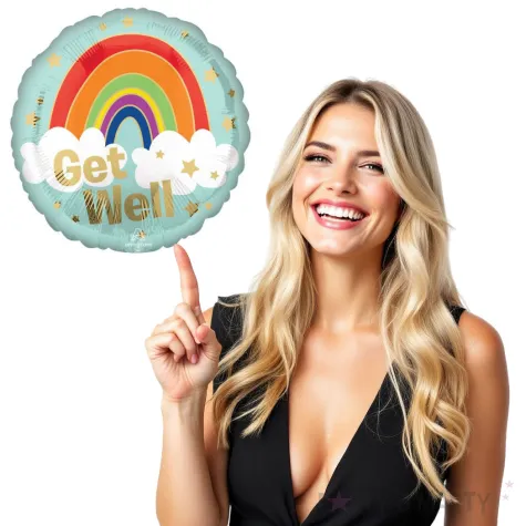 balon foliowy tecza get well amscan 16 rnd