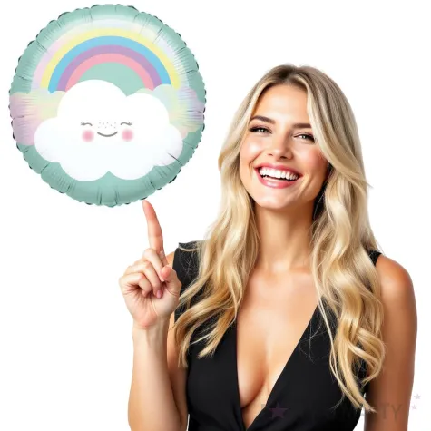 balon foliowy tecza i chmurka amscan 17 rnd