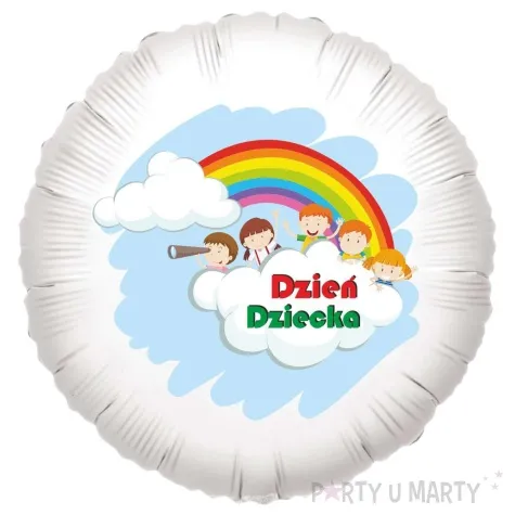 balon foliowy teczowy dzien dziecka dzieci 18 rnd