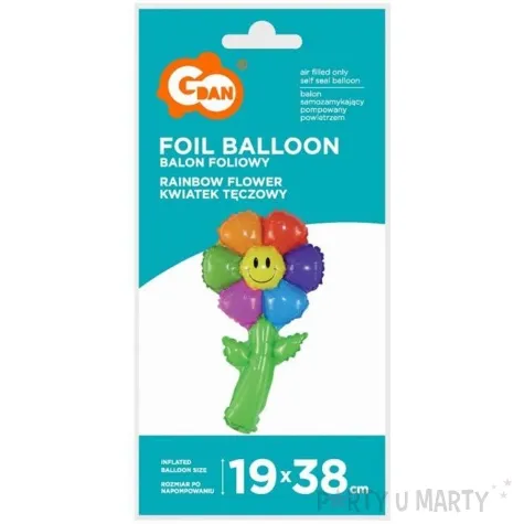 balon foliowy teczowy kwiatek godan 15 shp