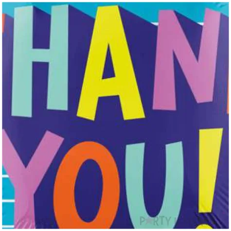 balon foliowy thank you amscan 17 rnd