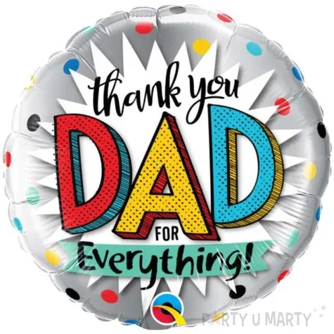 balon foliowy thank you dad for everything qualatex 18 rnd
