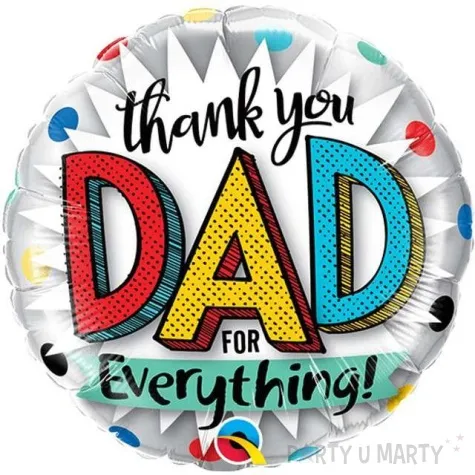 balon foliowy thank you dad for everything qualatex 9 rnd