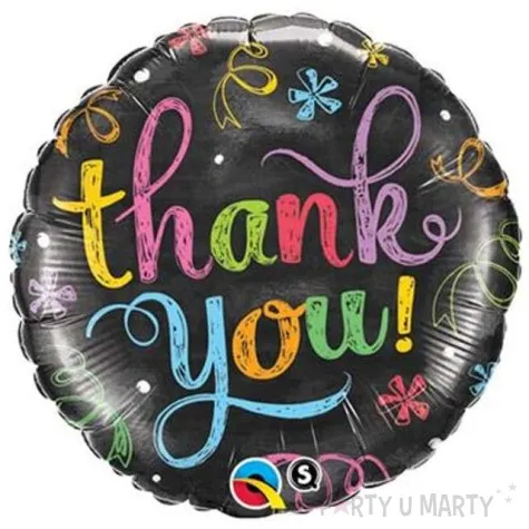 balon foliowy thank you qualatex 18 rnd