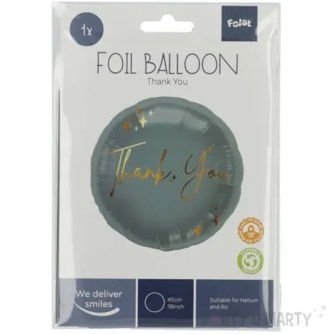 balon foliowy thank you szary folat 18 rnd
