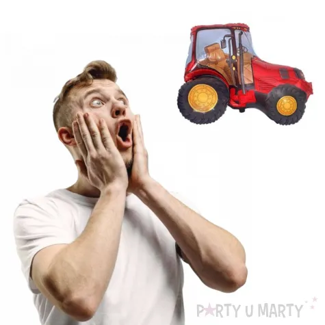 balon foliowy traktor czerwony flexmetal 14 shp