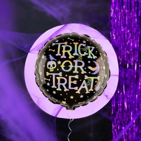 balon foliowy trick or treat czarny partypal 18 rnd