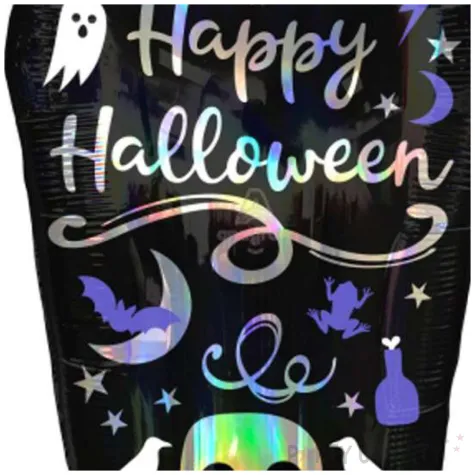 balon foliowy trumna happy halloween czarny amscan 27 shp