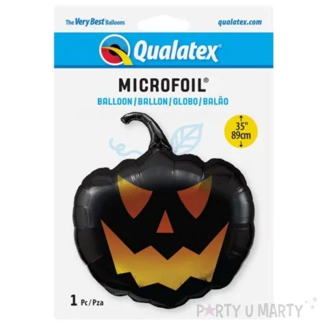 balon foliowy upiorna dynia czarny qualatex 35 shp