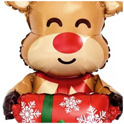 balon foliowy uroczy renifer z prezentem jix 38 shp