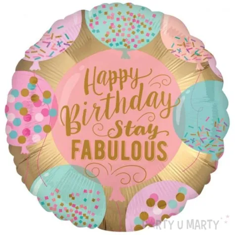 balon foliowy urodzinowa wyjatkowosc amscan 18 rnd