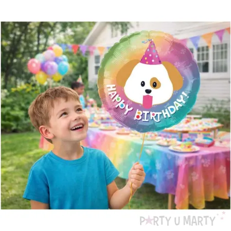 balon foliowy urodzinowy piesek happy birthday godan 18 rnd