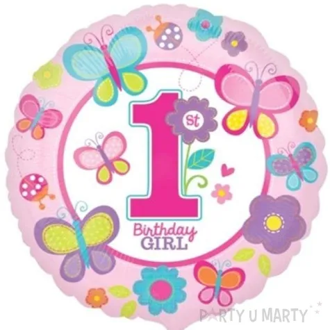 balon foliowy urodziny 1 sweet birthday amscan 18 rnd