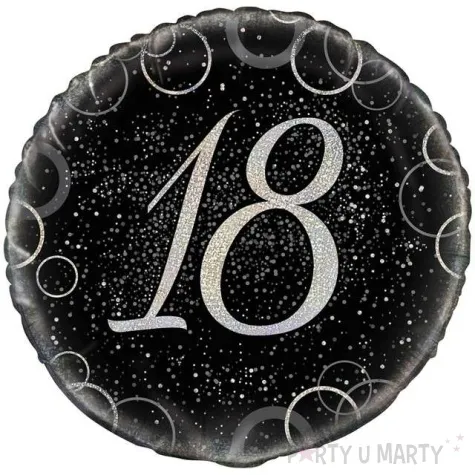 balon foliowy urodziny 18 glitz unique 18 rnd