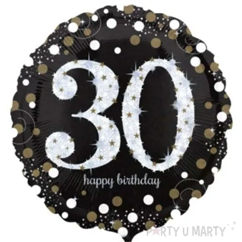 balon foliowy urodziny 30 amscan 18 rnd