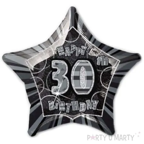 balon foliowy urodziny 30 czarny unique 20 str