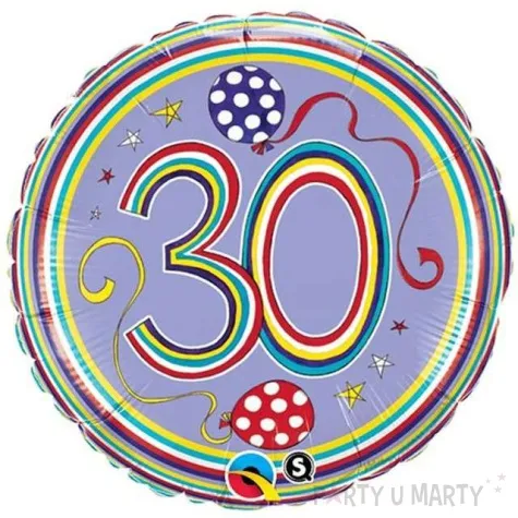 balon foliowy urodziny 30 qualatex 18 rnd