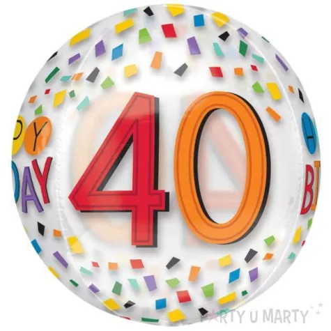 balon foliowy urodziny 40 amscan 16 orb