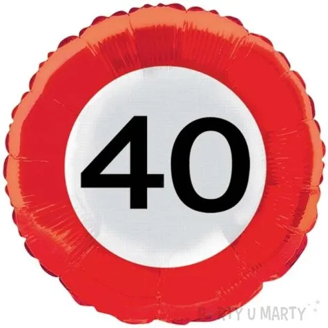 balon foliowy urodziny 40 czerwony folat 18 rnd