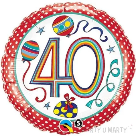 balon foliowy urodziny 40 qualatex 18 rnd