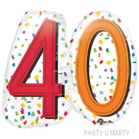 balon foliowy urodziny 40 rainbow birthday amscan 25 shp