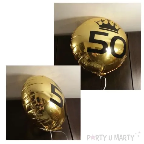 balon foliowy urodziny 40 zloty 18 rnd