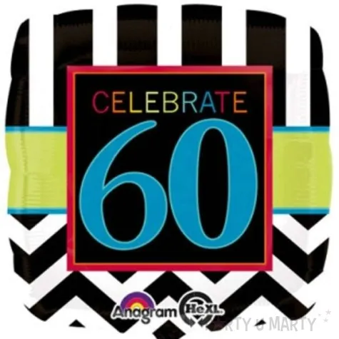 balon foliowy urodziny 60 amscan 18 sqr