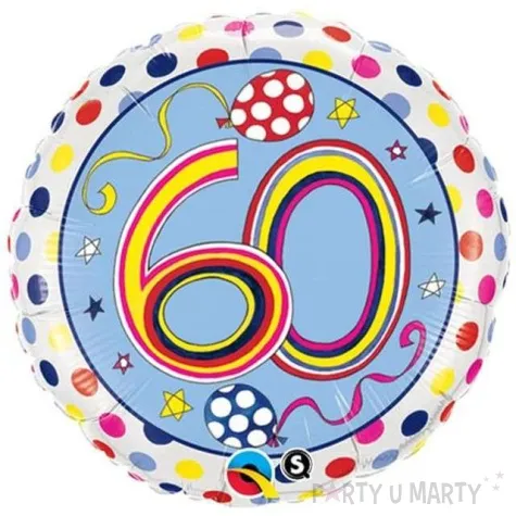 balon foliowy urodziny 60 qualatex 18 rnd